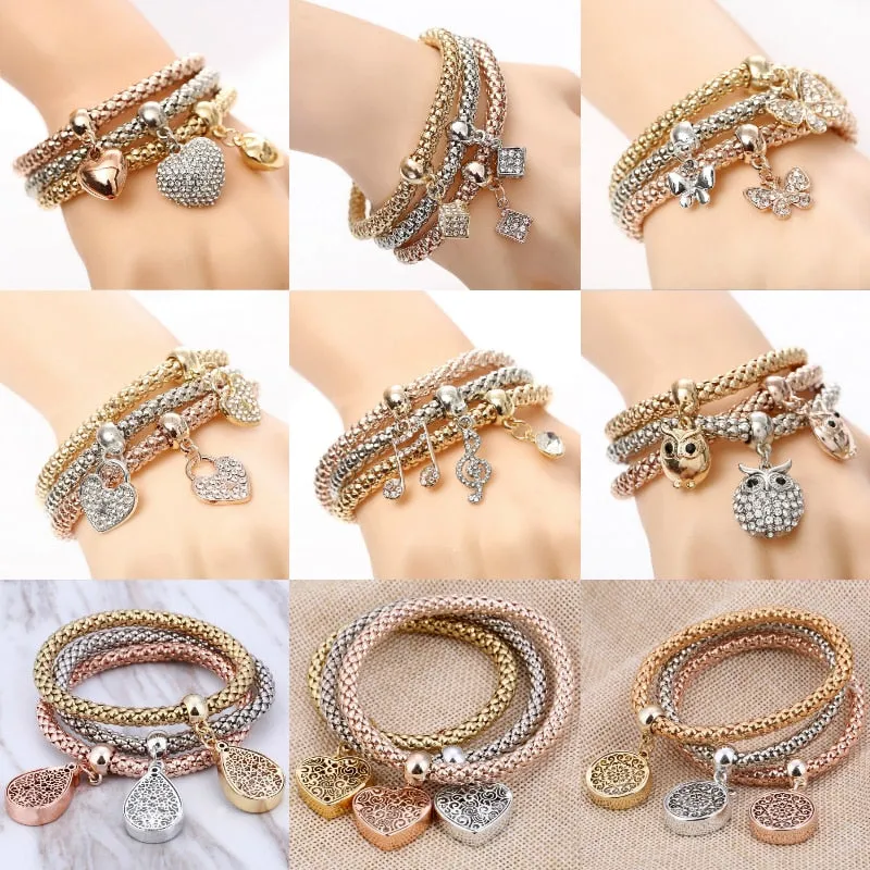 Charm Bracelet With Rhinestone