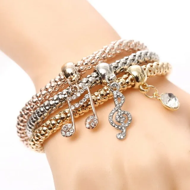 Charm Bracelet With Rhinestone