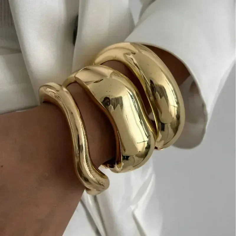 Chic Classic Chunky Geometric Bracelets in 2 Colors 6 Styles