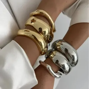Chic Classic Chunky Geometric Bracelets in 2 Colors 6 Styles