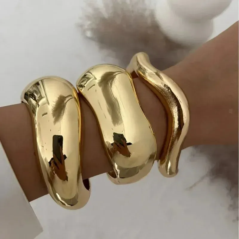 Chic Classic Chunky Geometric Bracelets in 2 Colors 6 Styles