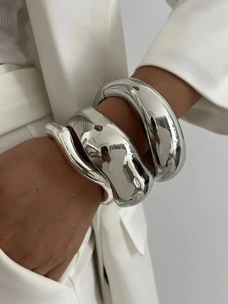 Chic Classic Chunky Geometric Bracelets in 2 Colors 6 Styles