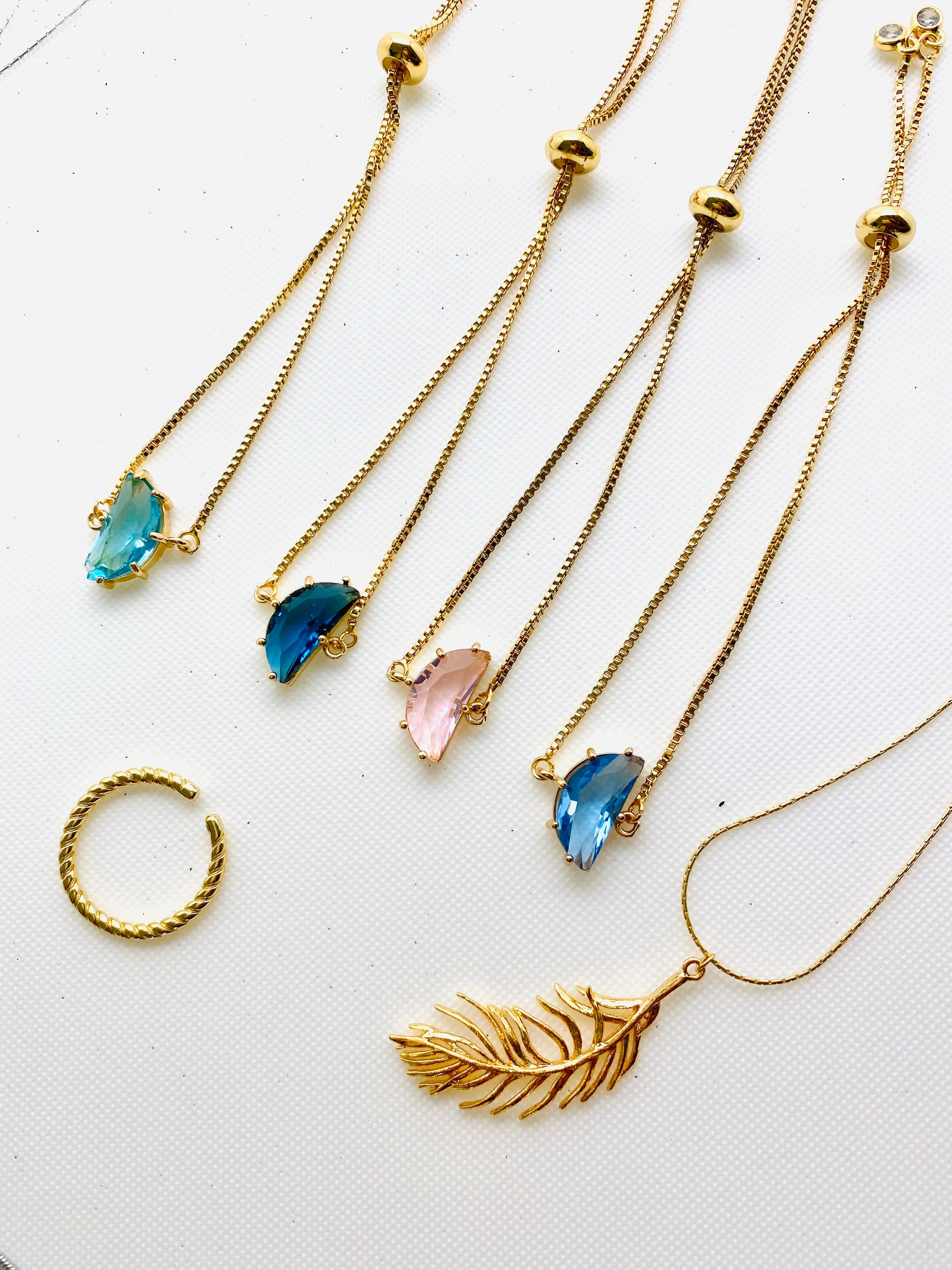 Crescent Deco Gem Bolo ~ Salty Pendants