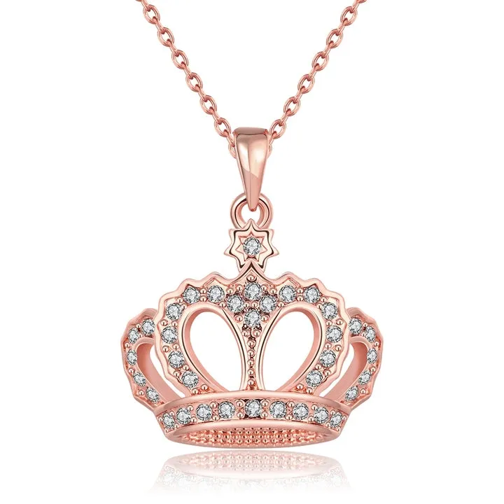 Crown Necklace - Rose Gold