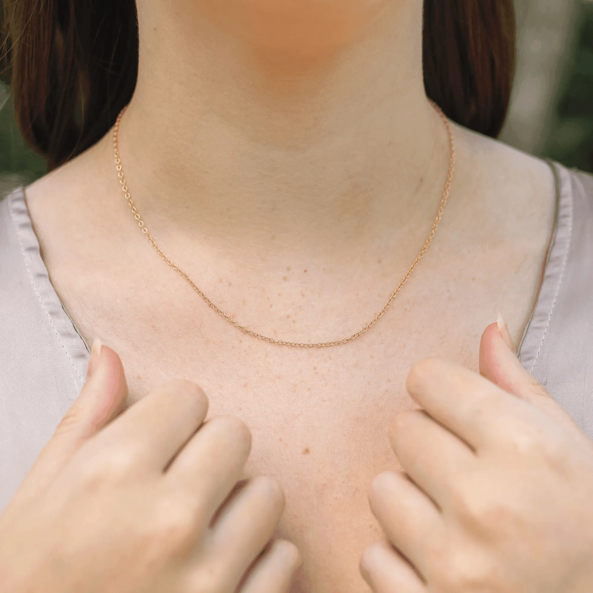Custom Simple Plain or Satellite Fine Chain Necklace
