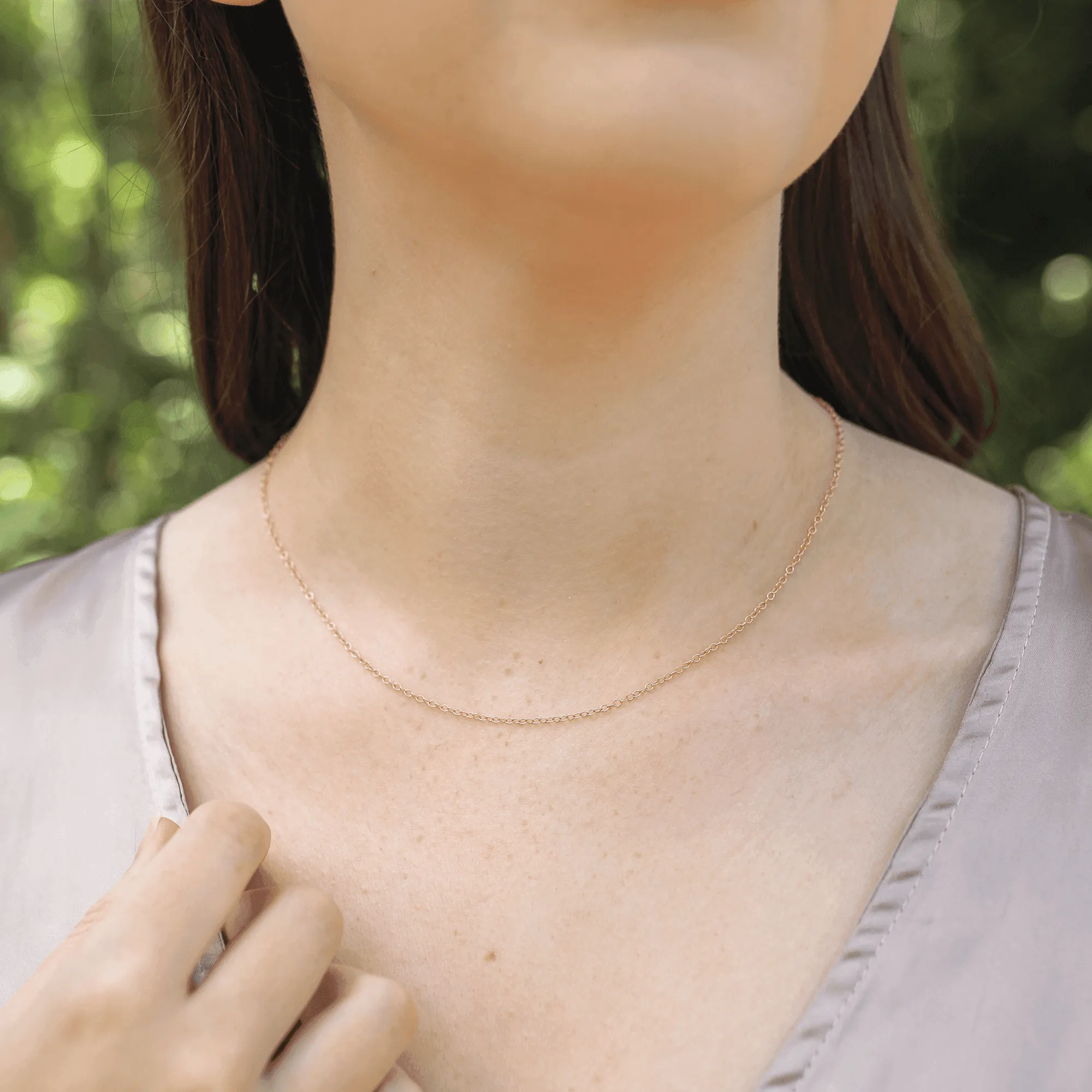 Custom Simple Plain or Satellite Fine Chain Necklace