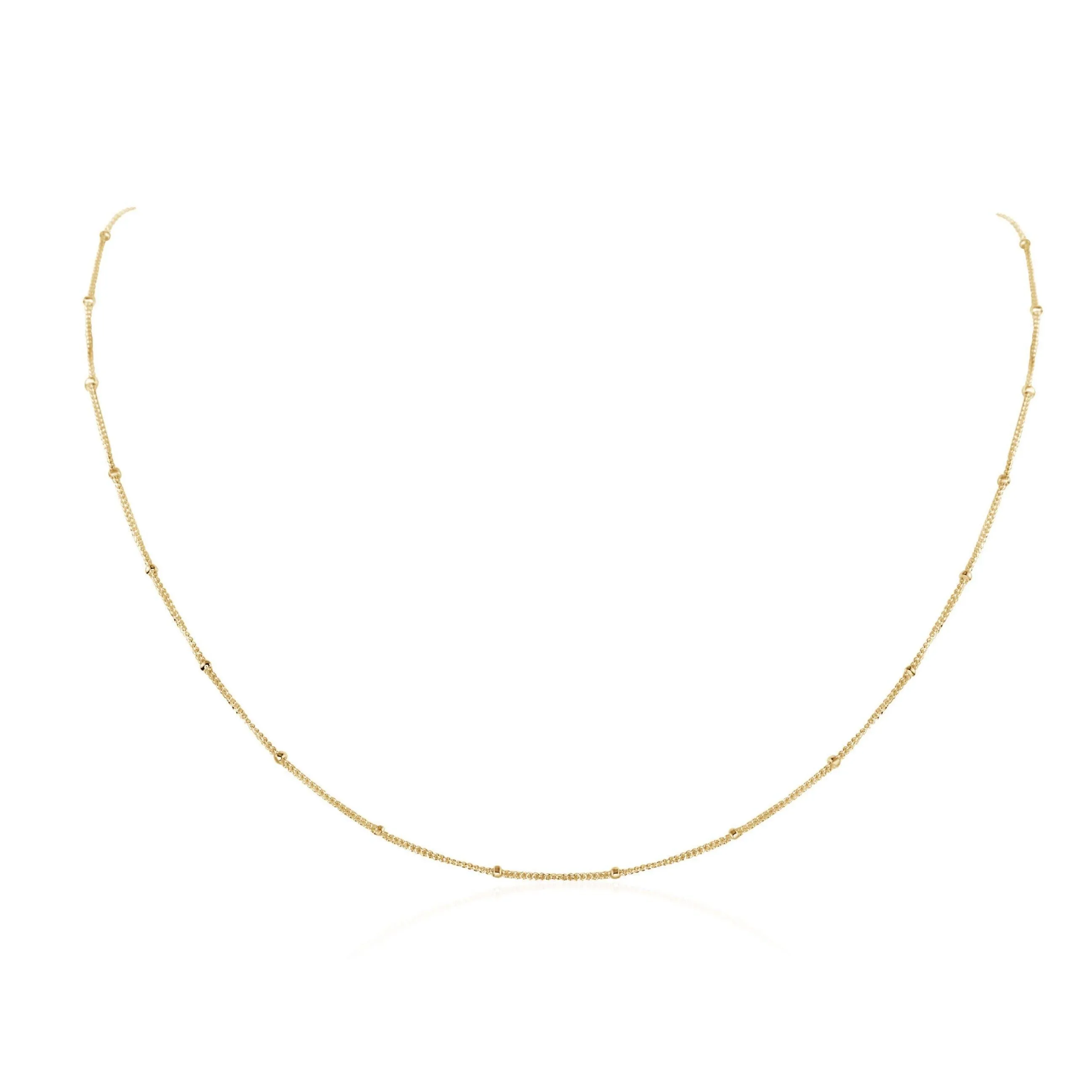 Custom Simple Plain or Satellite Fine Chain Necklace