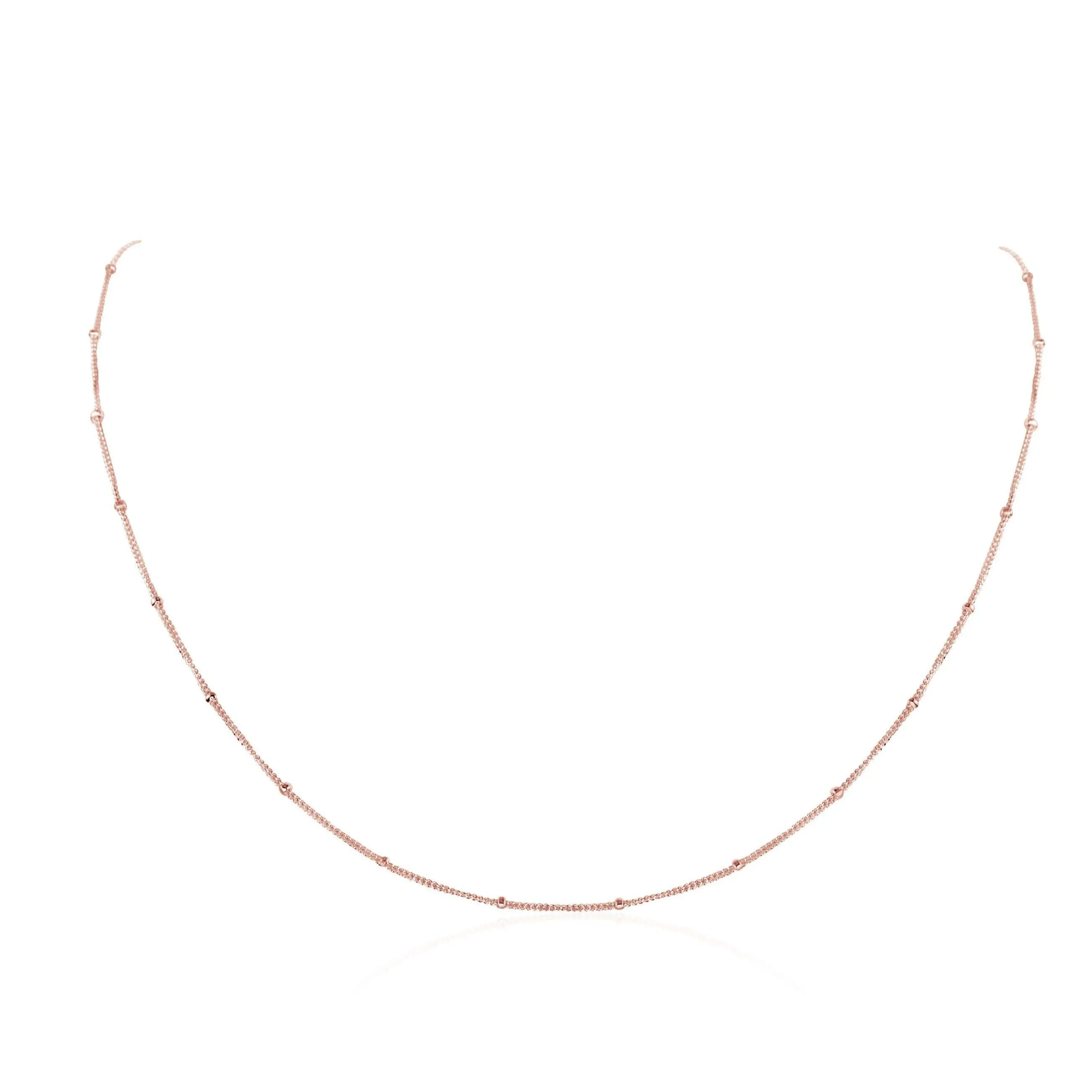 Custom Simple Plain or Satellite Fine Chain Necklace