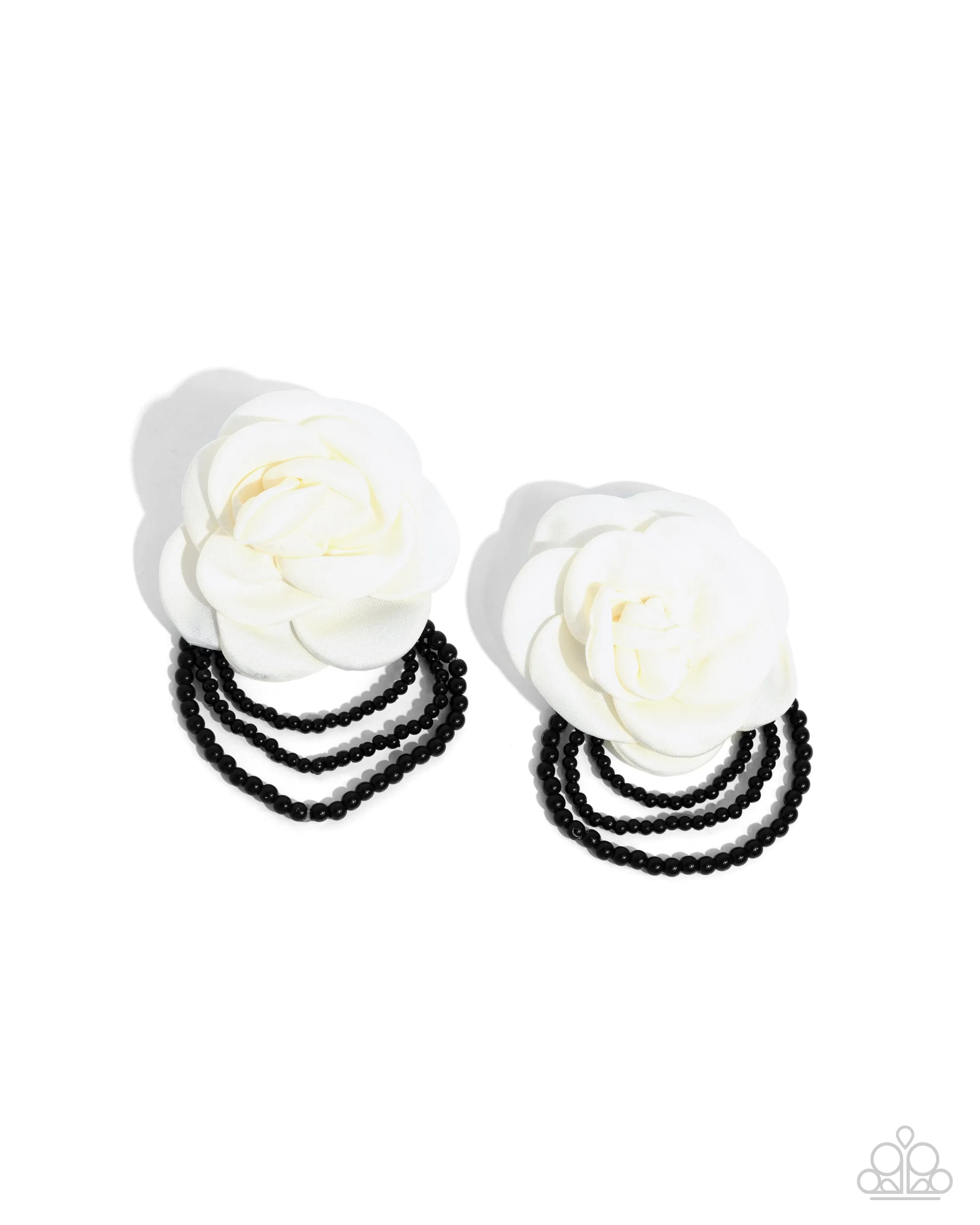 Earrings Dramatic Dame - White E2207