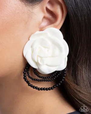 Earrings Dramatic Dame - White E2207