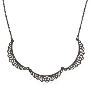 EDWARDIAN INSPIRED BELLE EPOCH HEMATITE COLLAR NECKLACE DOWNTON ABBEY - 17578