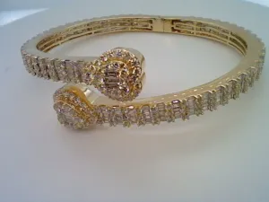 Elegance Amplified: 10K 8.26-8.46CT D-Bangle