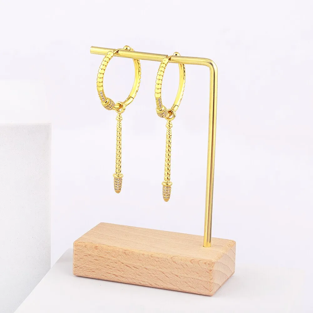 European and American Exquisite Drop Tassel Long Earrings