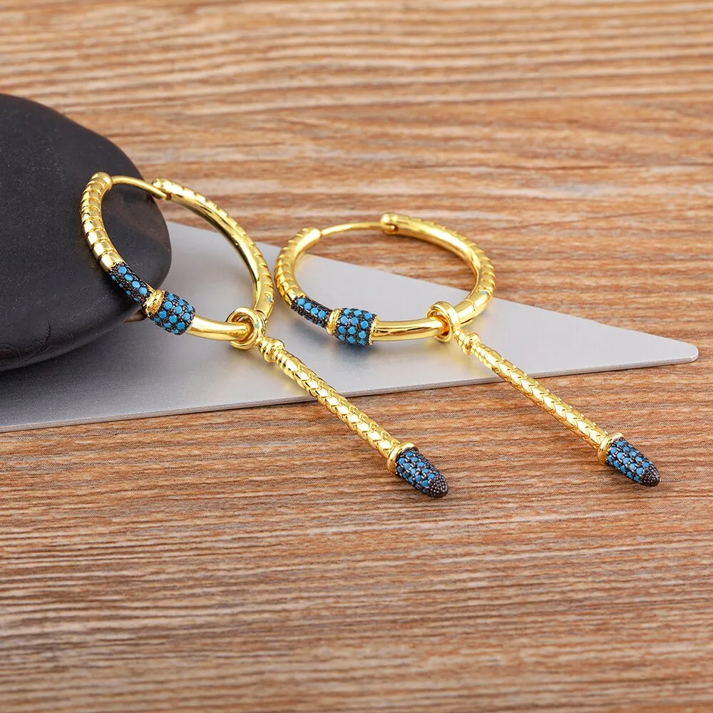 European and American Exquisite Drop Tassel Long Earrings