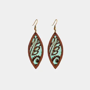 Exquisite Geometrical Shape Wooden Dangle Earrings