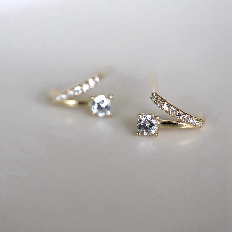 Exquisite  Silver Diamond Earring