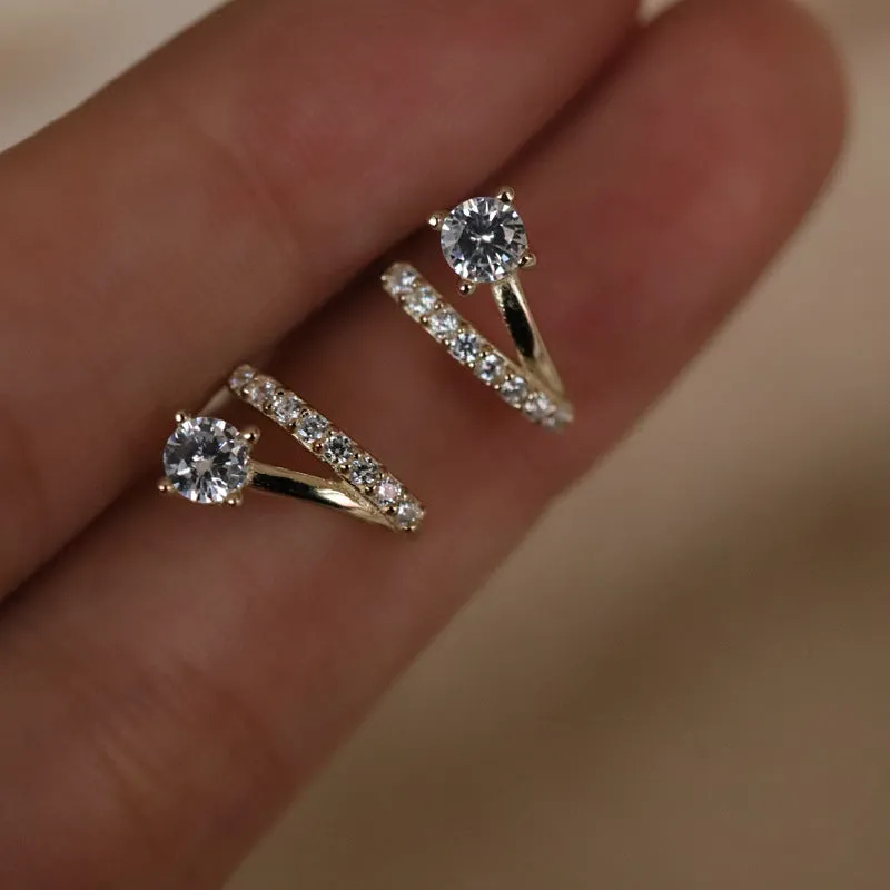 Exquisite  Silver Diamond Earring