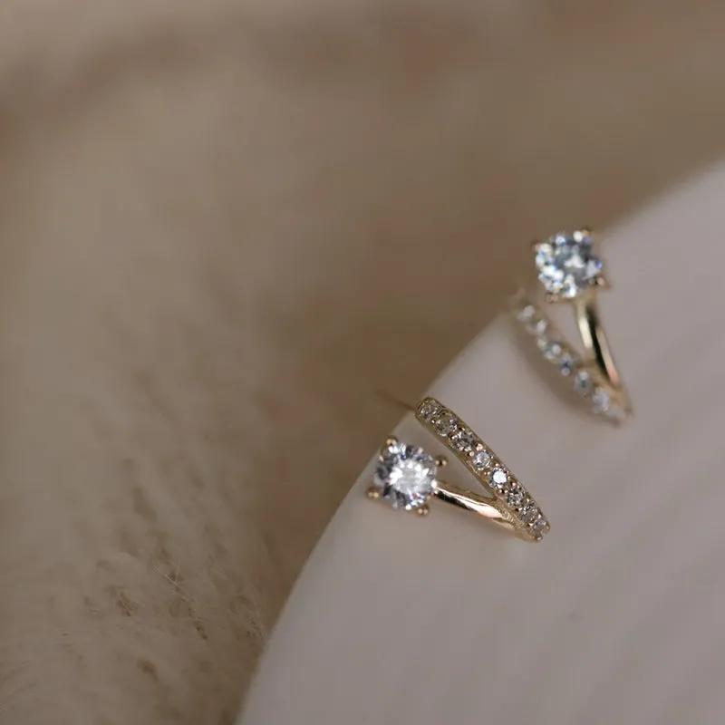 Exquisite  Silver Diamond Earring