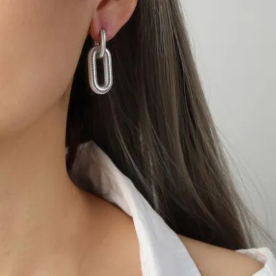 Exquisite Titanium Steel Fashion Dangle Earrings