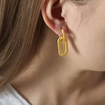Exquisite Titanium Steel Fashion Dangle Earrings