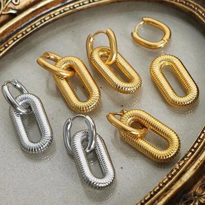 Exquisite Titanium Steel Fashion Dangle Earrings