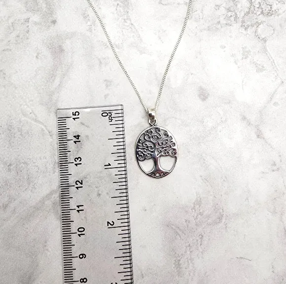 Fanciful Tree of Life Necklace - Sterling Silver