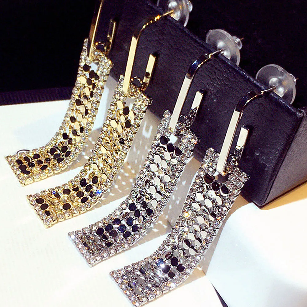 Fashion Shine Geometry Earrings Exquisite Temperament Earrings
