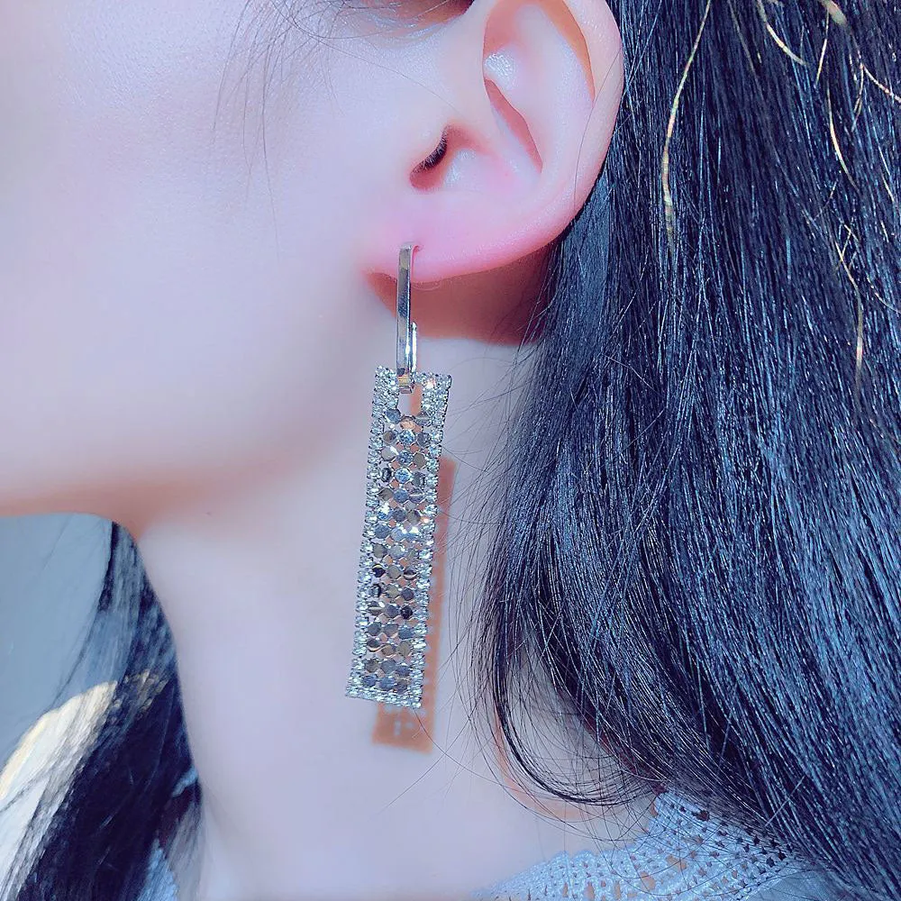 Fashion Shine Geometry Earrings Exquisite Temperament Earrings