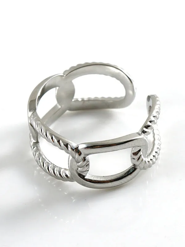 Fashionable and personalized retro style ring silver living ring