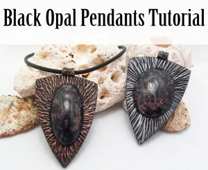 Faux Black Opal Polymer Clay Pendant Video Tutorial