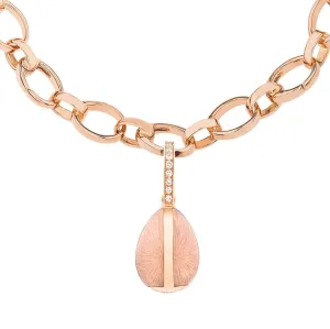FH18ct Rose Gold Diamond Pink Enamel Charm D
