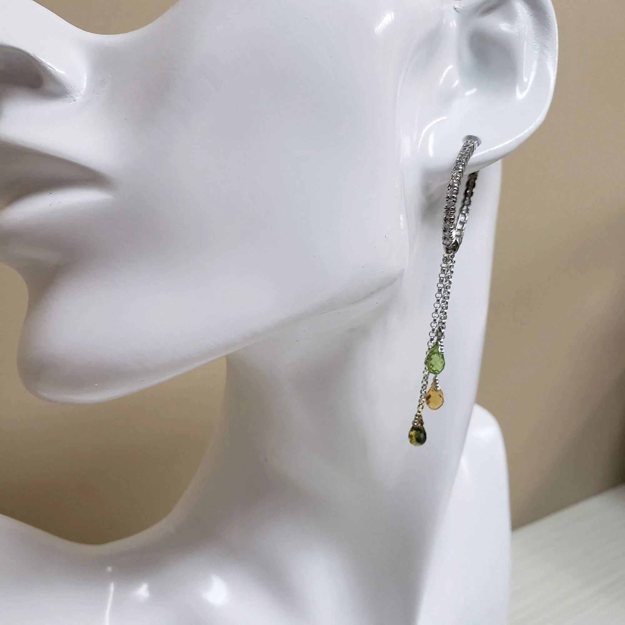gemstone dangle earrings