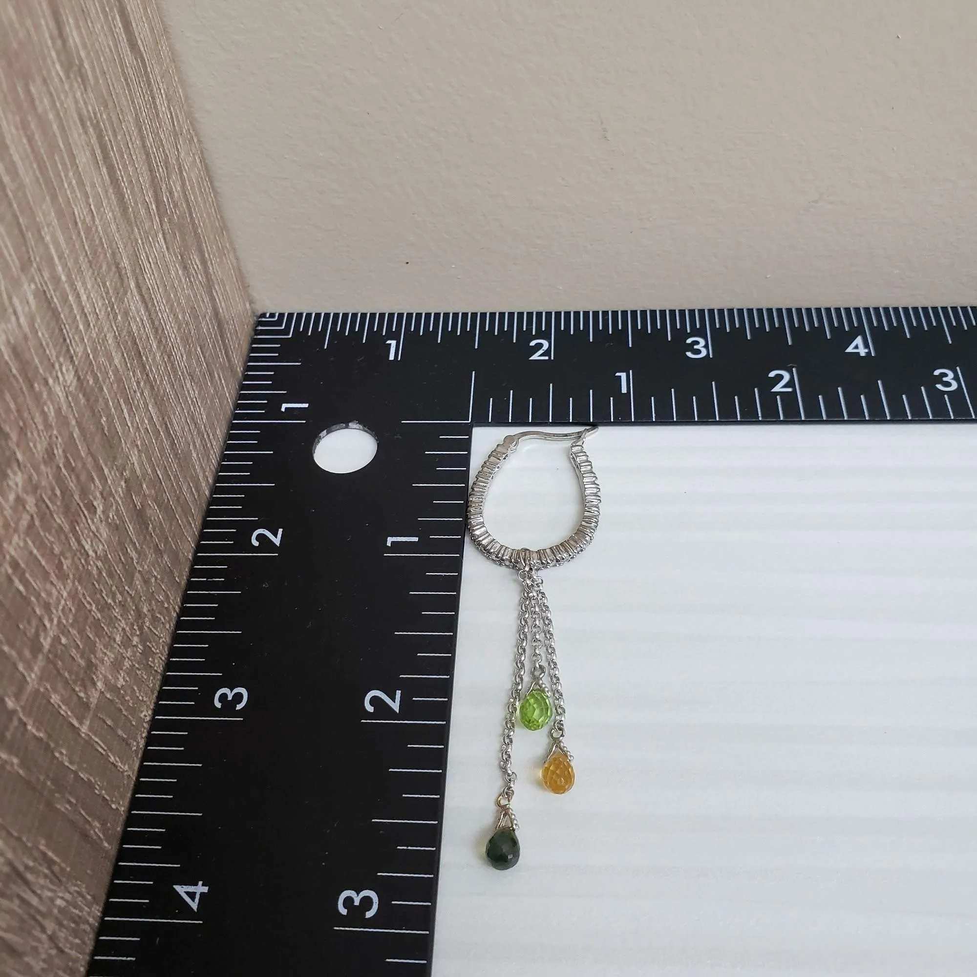 gemstone dangle earrings