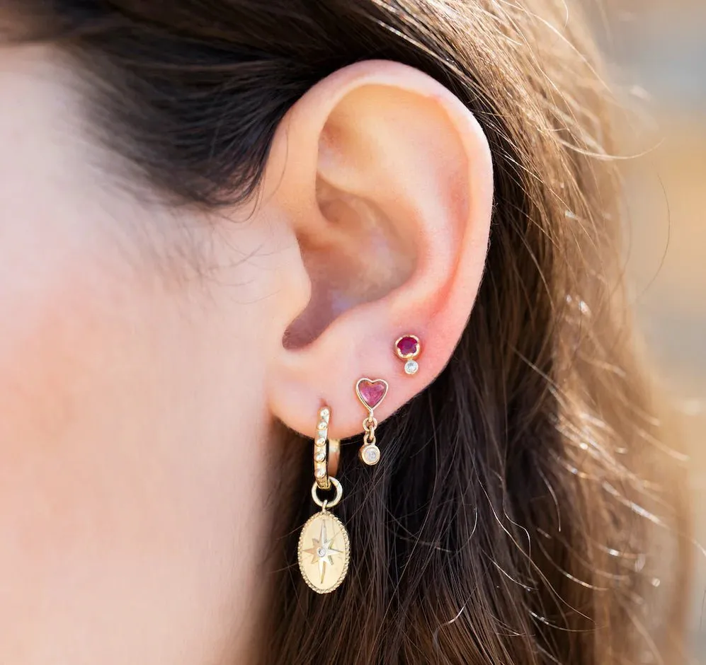 Gold and Cognac Diamond Birthstone Studs
