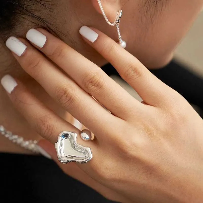 Gold Cover Sterling Silver Ring -Superior Lake Collection