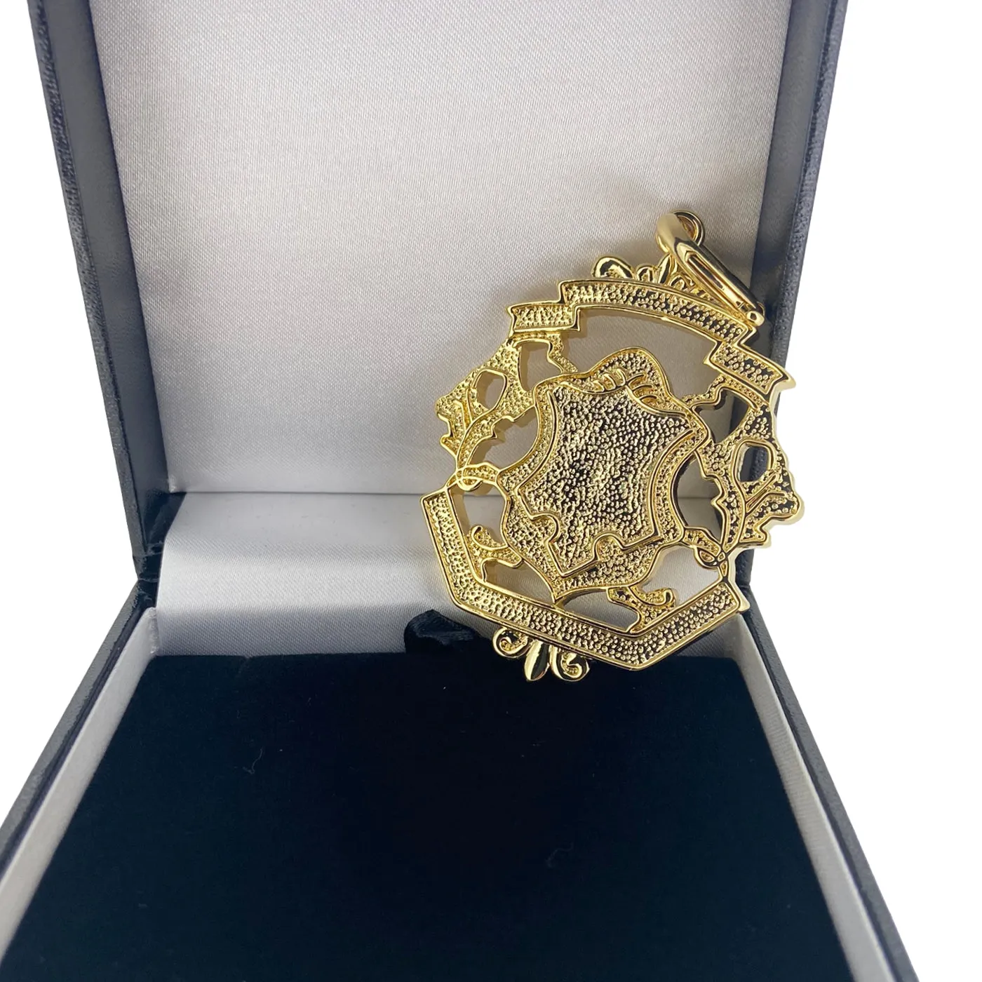Gold Filled Bonded Shield FOB Tag Charm Pendant
