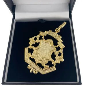 Gold Filled Bonded Shield FOB Tag Charm Pendant