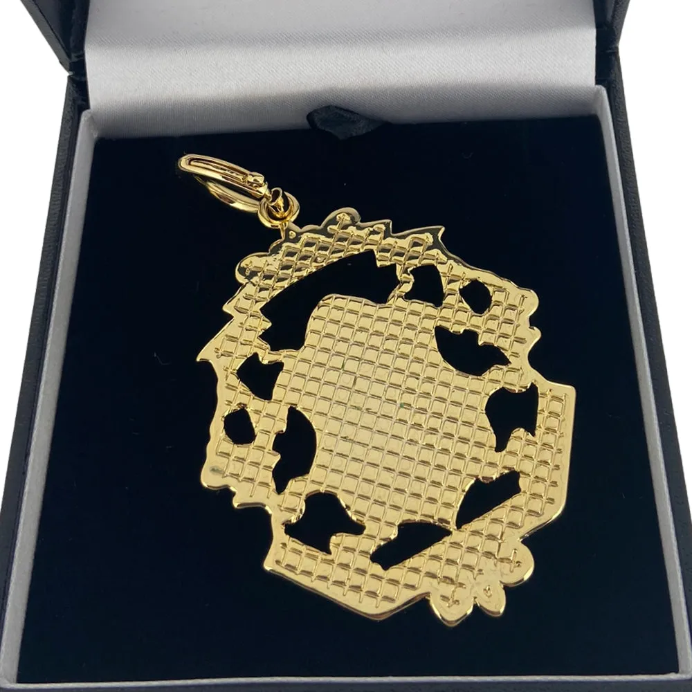 Gold Filled Bonded Shield FOB Tag Charm Pendant