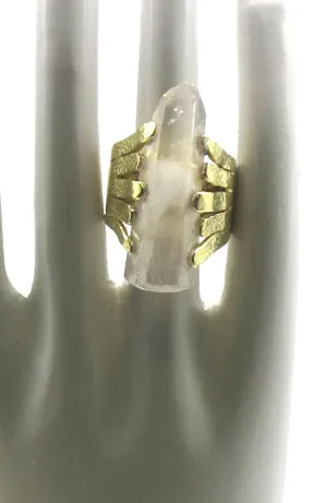 Gold Quartz Small Ring