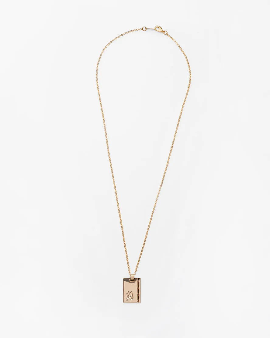 Gold Star Sign Necklace Sagittarius