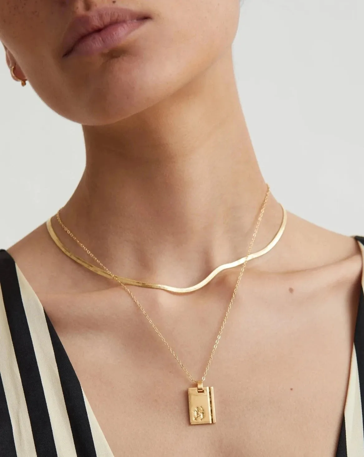 Gold Star Sign Necklace Sagittarius
