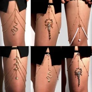 Gothic Leg Chains - A Dark and Edgy Accessory to Elevate Your Outfit