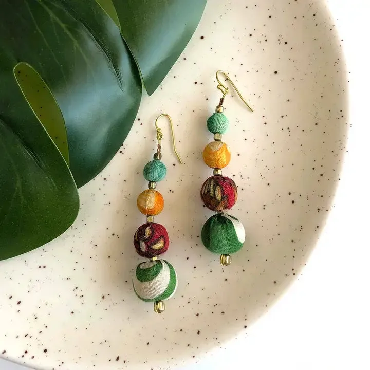 Graduated Kantha Earrings