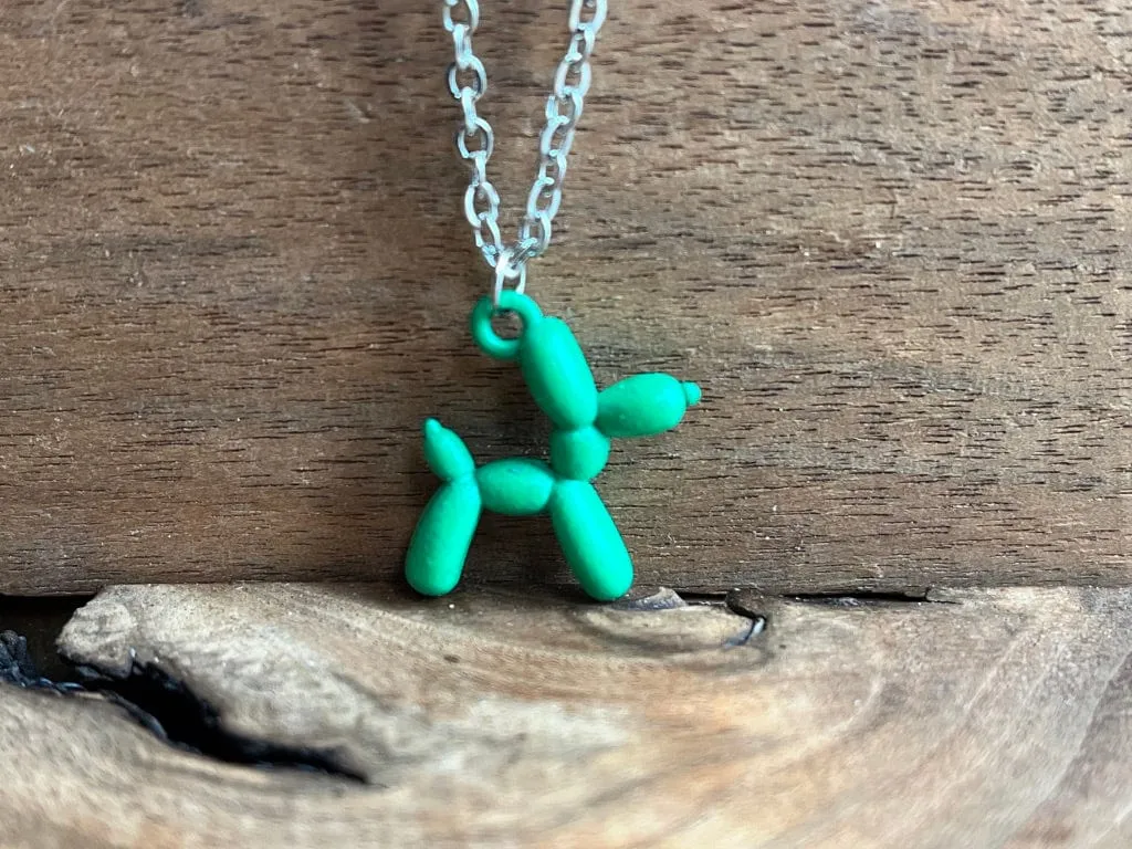 Green Balloon Dog | Essential Oil Necklace