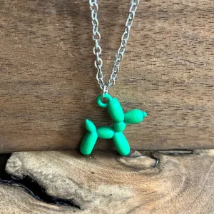 Green Balloon Dog | Essential Oil Necklace