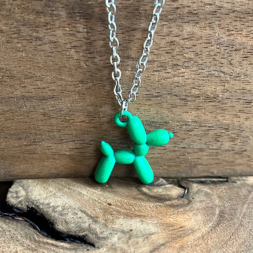Green Balloon Dog | Essential Oil Necklace