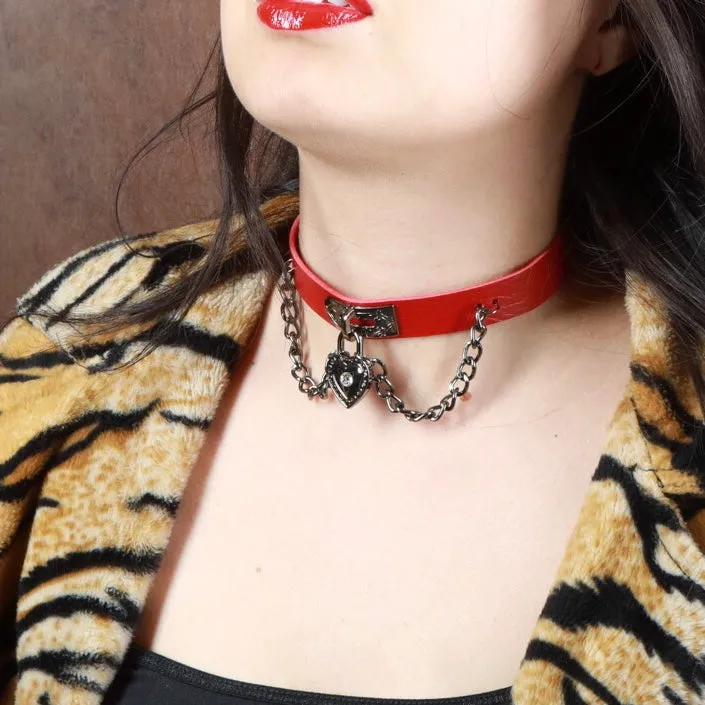 Heart Chain Choker - More Colors Available