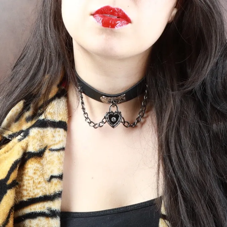 Heart Chain Choker - More Colors Available
