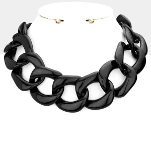 iLLASPARKZ Chunky Acetate Chain Necklace