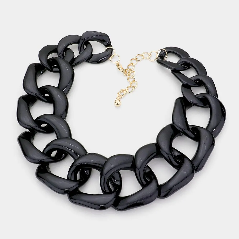 iLLASPARKZ Chunky Acetate Chain Necklace